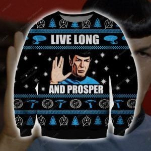 Mr Spock Star Trek Live Long And Prosper Ugly Christmas