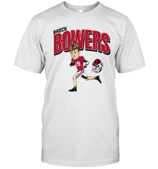 UGA Brock Bowers Shirt, Georgia Brock Bowers Caricature T-Shirt