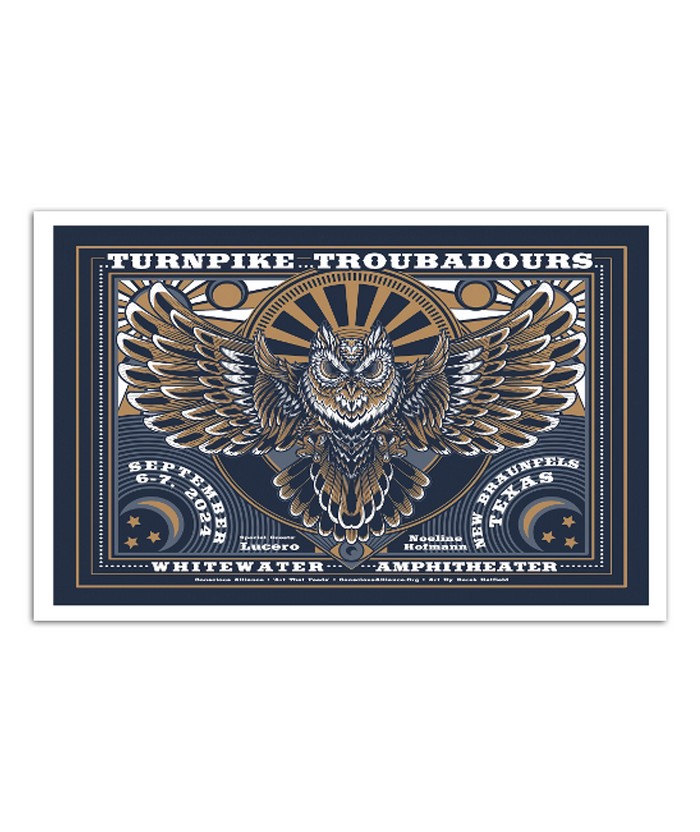 Turnpike Troubadours September 6-7 2024 Whitewater Amphitheater New Braunfels TX Poster