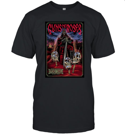 2023 Guns N' Roses World Tour Bucharest, Romania T-Shirt