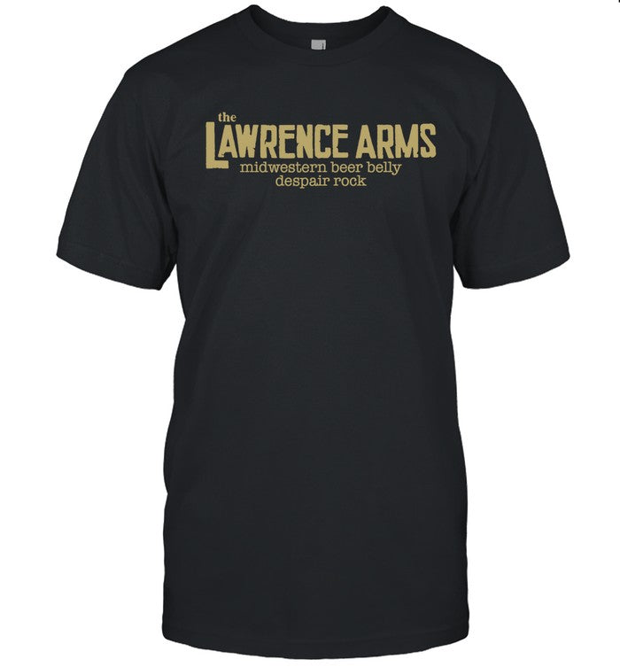 The Lawrence Arms Midwestern Beer Belly Despair Rock Black T-Shirt