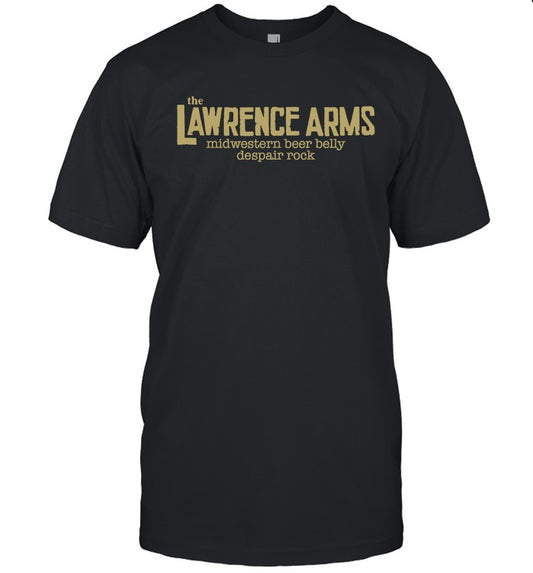 The Lawrence Arms Midwestern Beer Belly Despair Rock Black T-Shirt