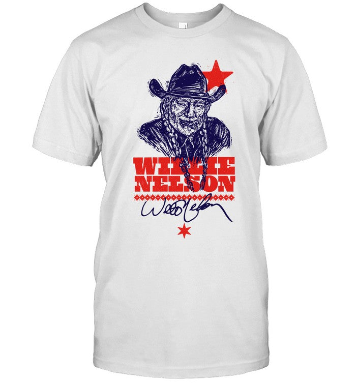 Willie Nelson Woodcut Portrait T-Shirt