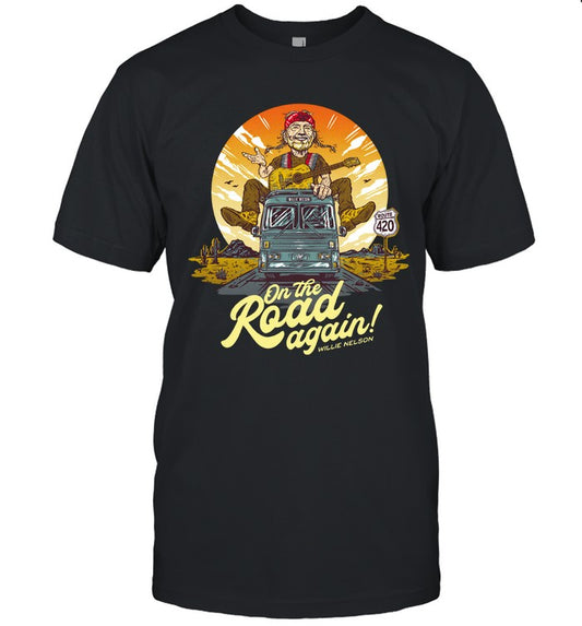 Willie Nelson On The Road Again Shirt