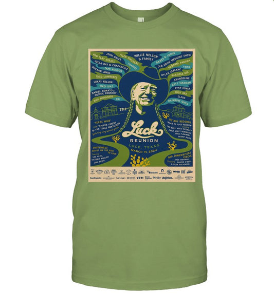 Willie Nelson & Family in Luck, Texas at the Luck Reunion March 14, 2024 Limited T-Shirt