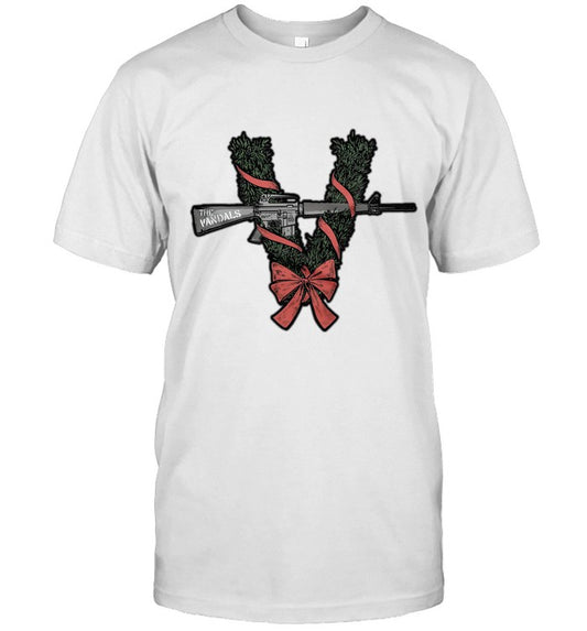 The Vandals Wreath V Gun Holiday T-Shirt