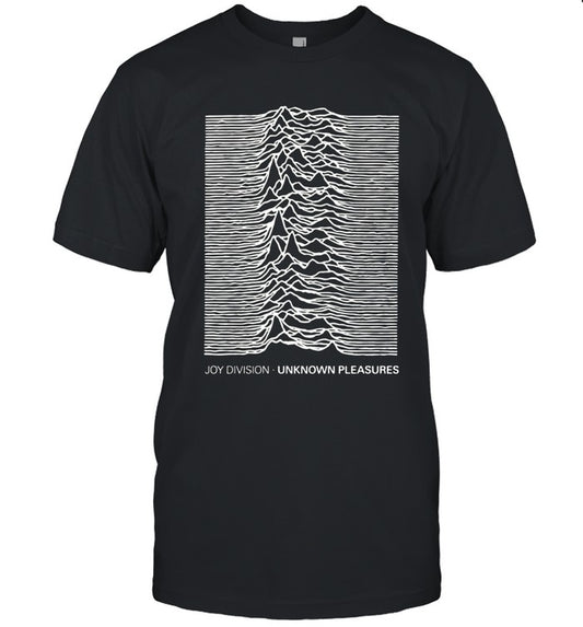 Unknown Pleasures Text Joy Division Black T-Shirt