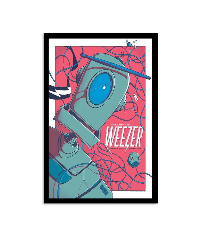 Weezer Sept 4, 2024 Xcel Energy Center St Pau MN Poster