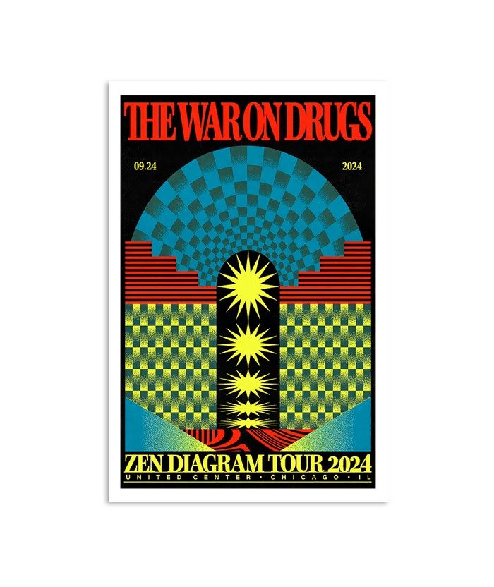 The War On Drugs September 24 2024 Zen Diagram Tour United Center Chicago, IL Poster