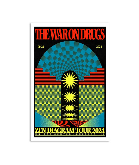 The War On Drugs September 24 2024 Zen Diagram Tour United Center Chicago, IL Poster