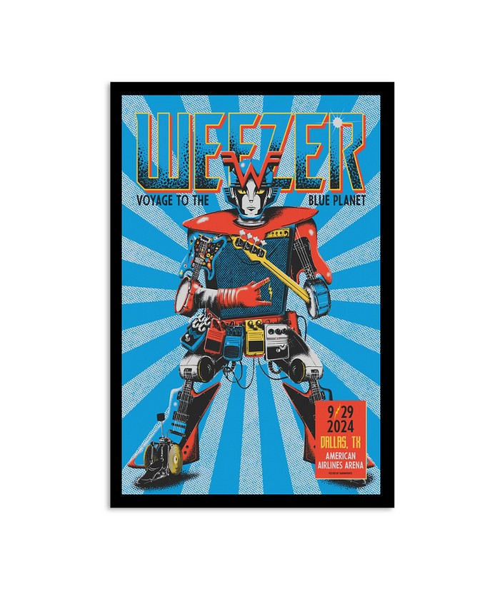 Weezer September 29 2024 American Airlines Center Dallas TX Poster