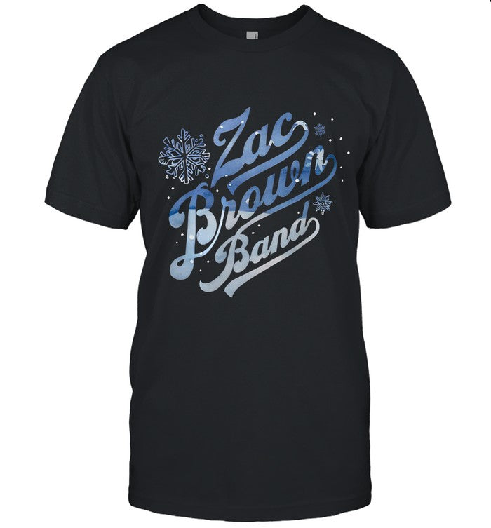 Zac Brown Band Black Snowflake Christmas Holiday 2024 Limited T-Shirt