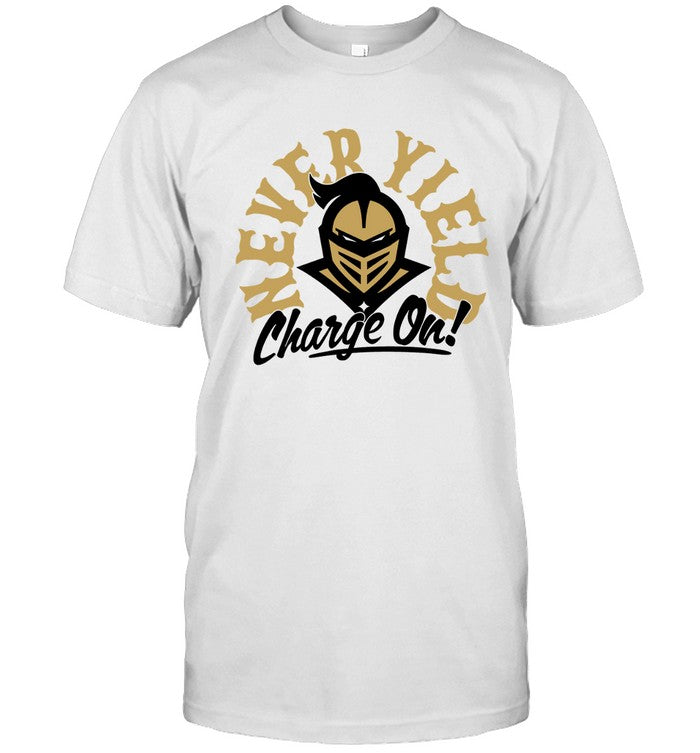 UCF Never Yield Charge On T-Shirt