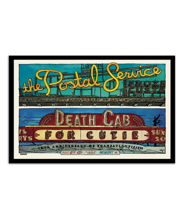 The Postal Service & Death Cab for Cutie May 6 2024 Miller High Life Theatre Milwaukee WI Poster