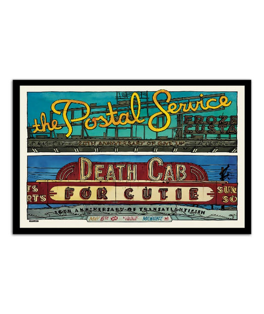 The Postal Service & Death Cab for Cutie May 6 2024 Miller High Life Theatre Milwaukee WI Poster