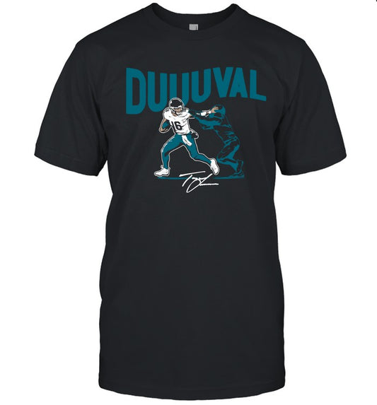 Trevor Stiff Arm T-Shirt, Trevor Lawrence Duuuval Shirt