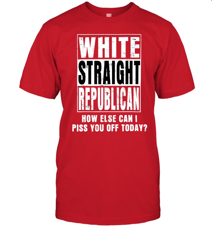 White Straight Republican T-Shirt