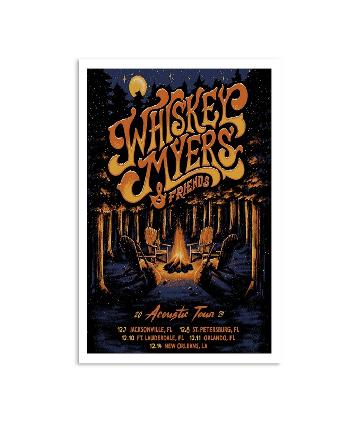 Whiskey Myers & Friends 2024 Acoustic Tour Poster