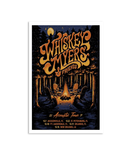 Whiskey Myers & Friends 2024 Acoustic Tour Poster