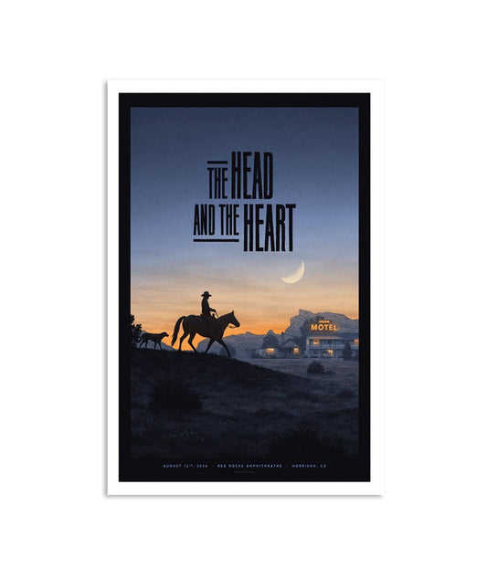 The Head & The Heart August 12 2024 Red Rocks Amphitheatre Morrison CO Poster