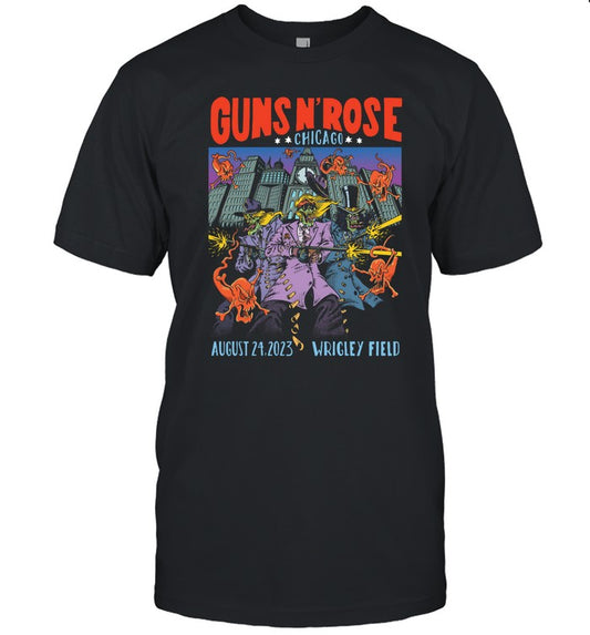 2023 Guns N' Roses World Tour Chicago, IL T-Shirt