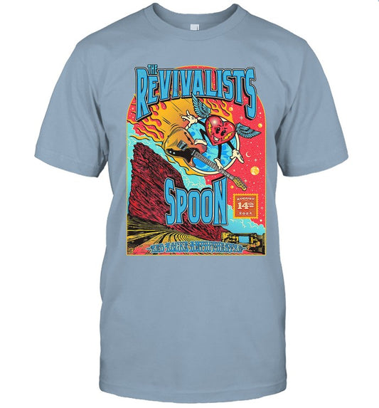 The Revivalists Event Poster at Red Rocks Amphitheatre in Morrison, CO August 14, 2024 Limited T-Shirt