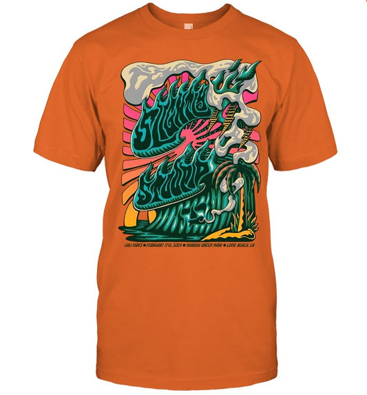 "California Long Beach" Concert Slightly Stoopid at the Marina Green Park tonight 17 Feb 2024 T-Shirt