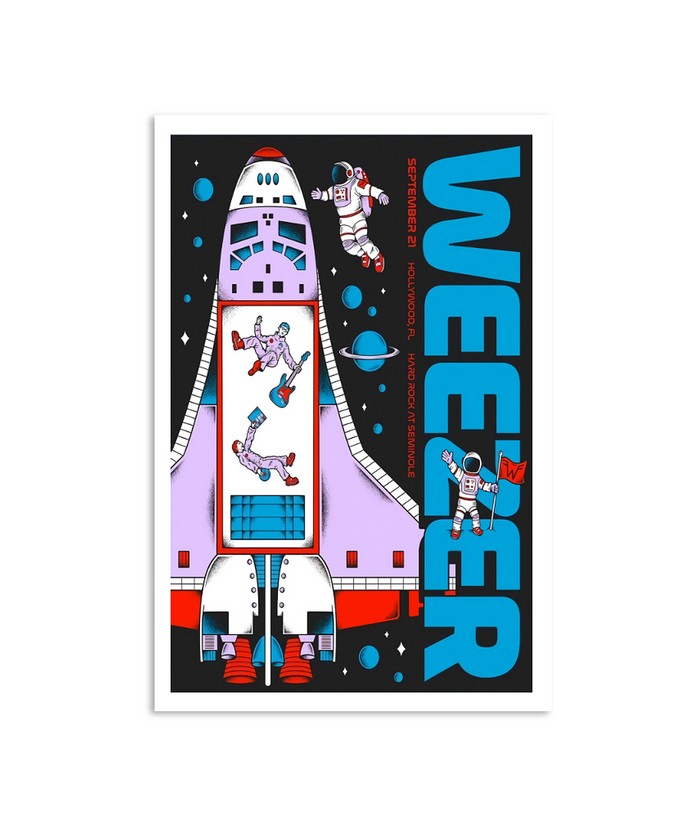 Weezer Hard Rock At Seminole Hollywood, FL On September 21 2024 Poster