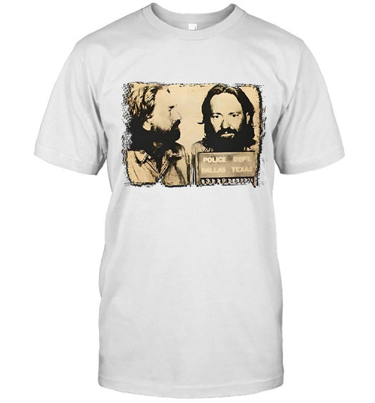 Willie Nelson Mugshot Profile T-Shirt