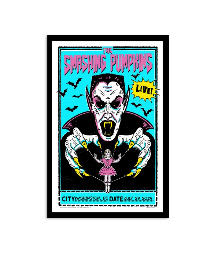 The Smashing Pumpkins Washington DC July 29 2024 Poster