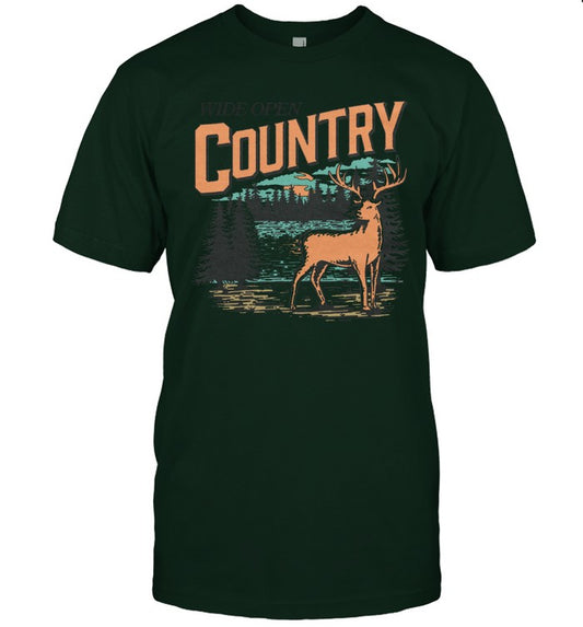 Wide Open Country Deer New T-Shirts