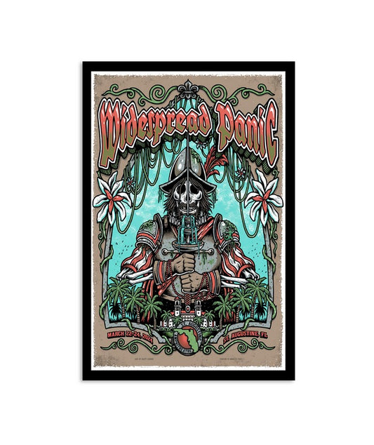 Widespread Panic Mar 22-24 2024 St. Augustine Amphitheatre St Augustine FL Poster