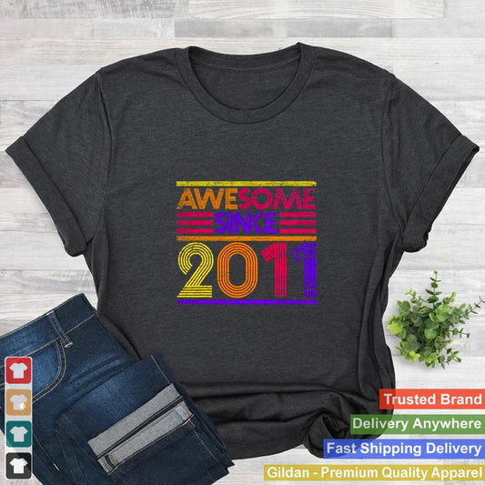 10Th Birthday Gifts Boys Girls Awesome Since 2011 Shirt