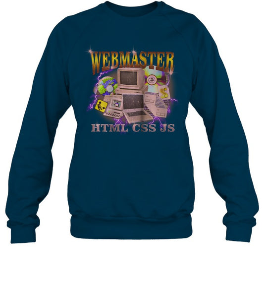 Webmaster Html Css Js Crewneck Sweatshirt