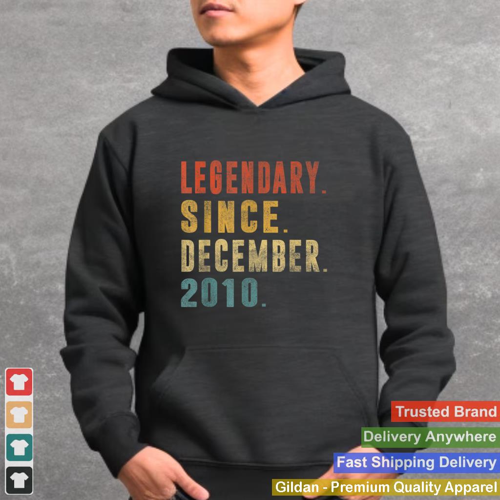 11 Year Old Legendary Since December 2010 11th B day Gift T Shirt