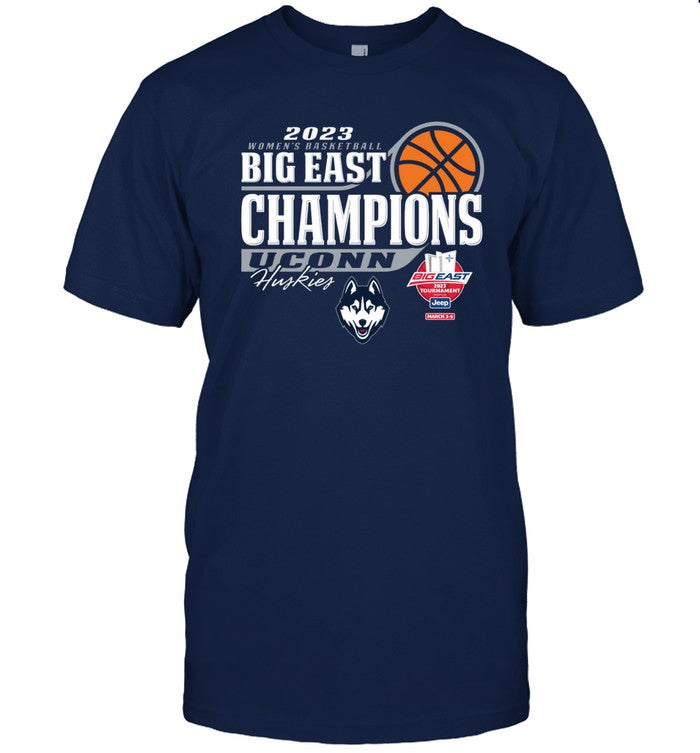 UConn Huskies 2023 Big East Women’s Basketball Champions T-Shirt