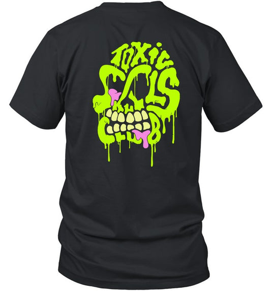 Toxic Skulls Clubs Slime T-Shirt Black