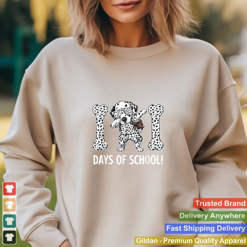 101 Days of School Dalmatian Dabbing Dog Teachers Kids Gift T Shirt