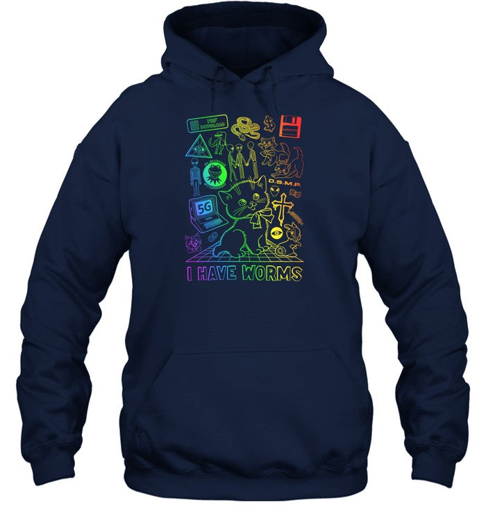 Top Cursed Worms Gradient Hoodie