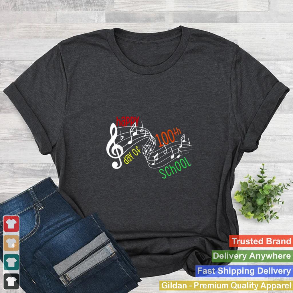 100th Day Of School Music Teacher 100 Days Musician shirt