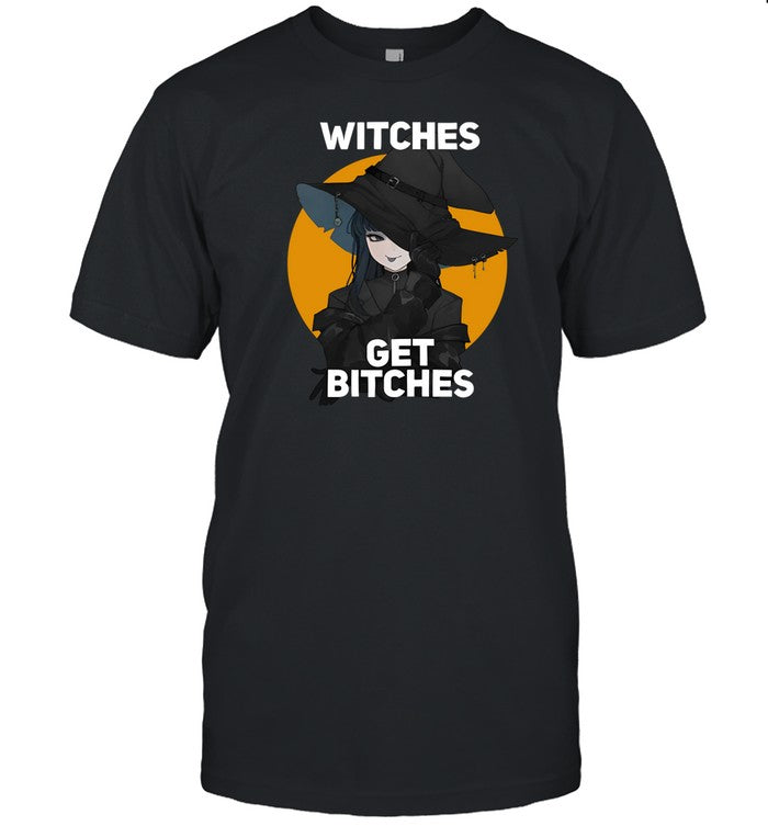 Witches Get Bitches Orange No Glasses Shirt