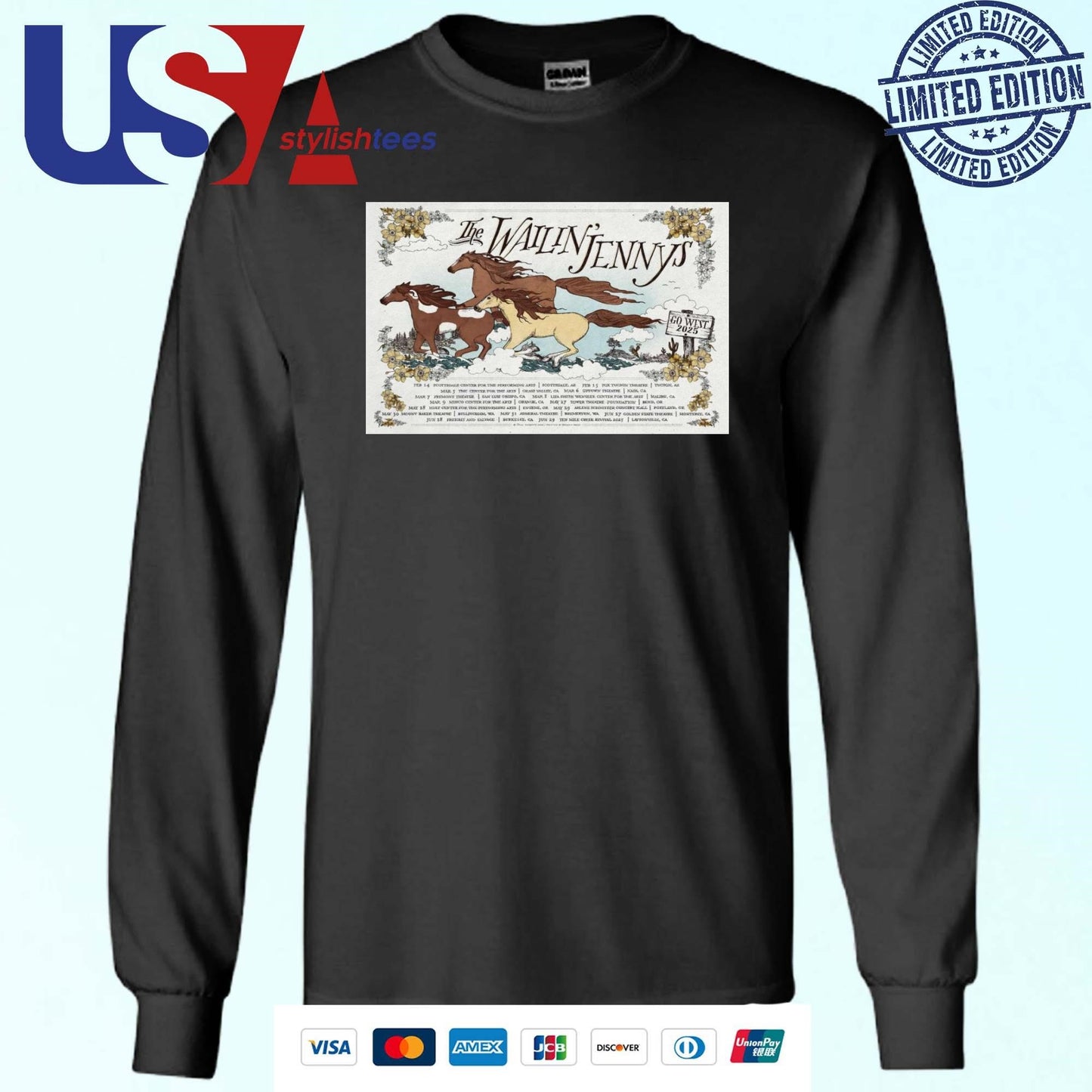 The Wailin' Jennys 2025 Go West Shows Shirt