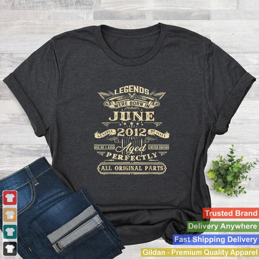 10th Birthday Gift For Legends Born June 2012 10 Years Old T Shirt B0B1F3NQCR