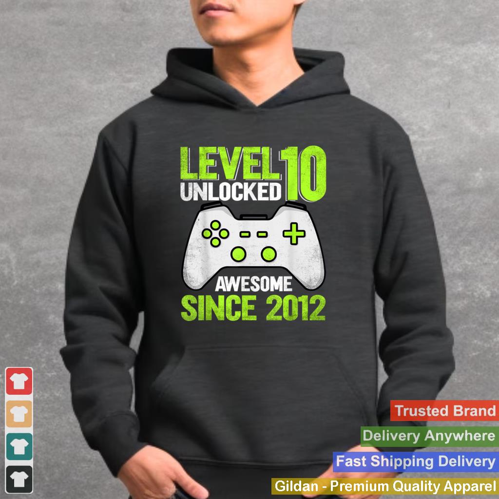 10th Birthday funny Video Game Level10 Unlocked Awesome 2012 T Shirt