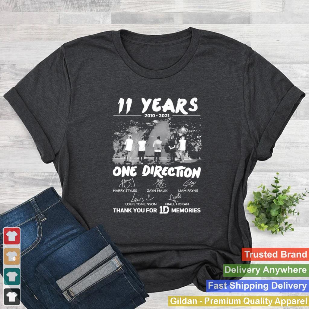 11 Years 2010 2021 One Direction Signature Thank You For 1D Memories Shirt