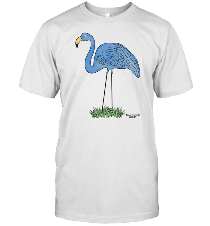 Time Capsule Design Blue Flamingo Shirt