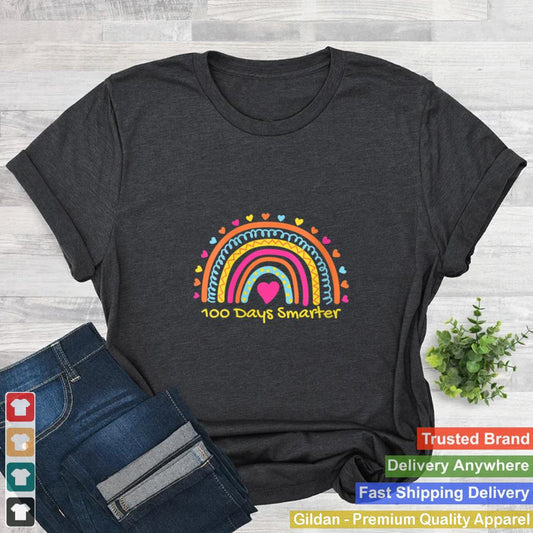 100th Day Of School Rainbow Teachers And Student Shirt