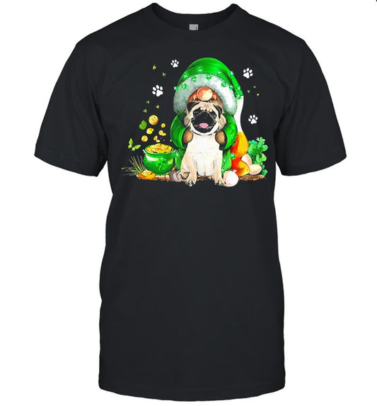 The Gnome hug Pug st patricks day shirt