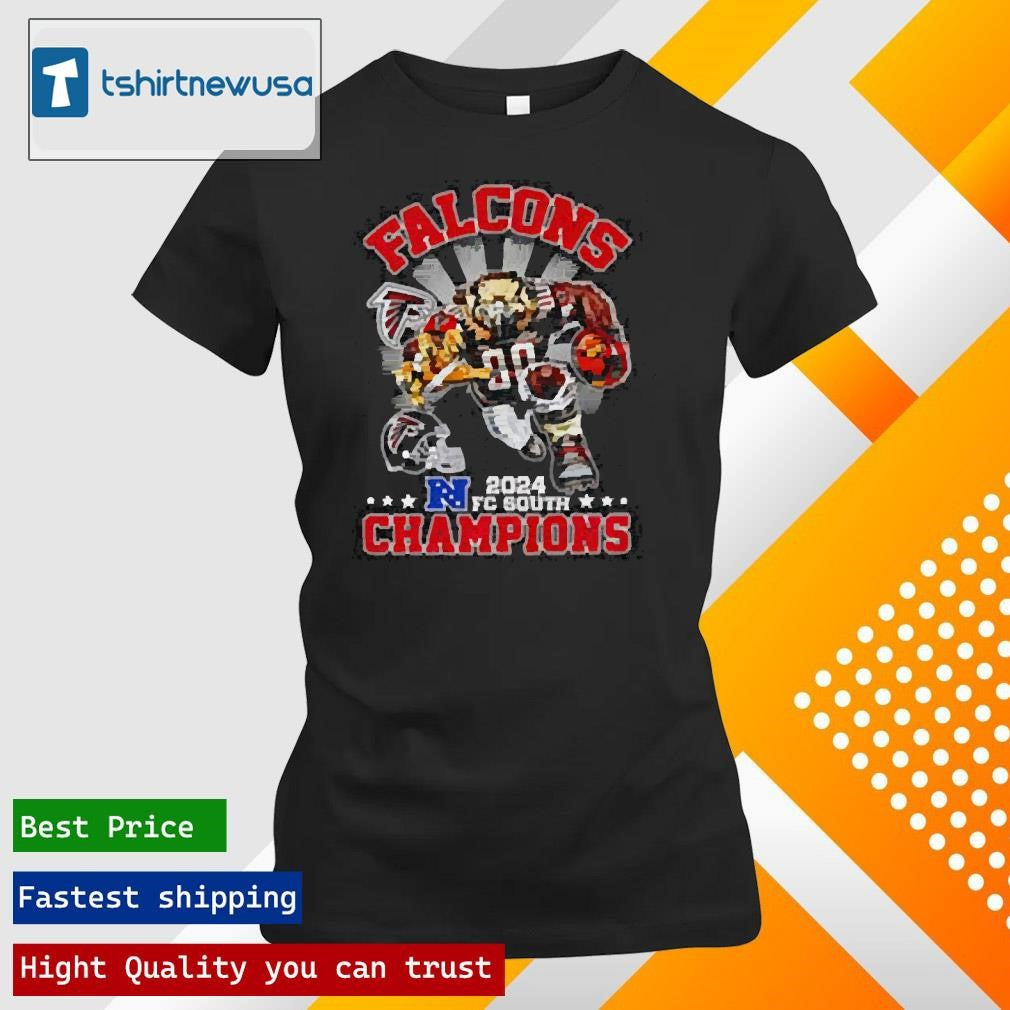 Top Falcons 2024 NFC South Champions mascot T-Shirt