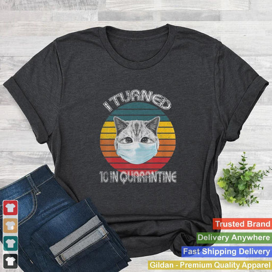 10th Birthday In Quarantine Cat Retro shirt